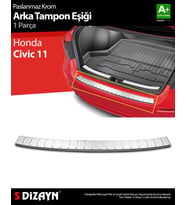 S-Dizayn Honda Civic 11 Krom Arka Tampon Eşiği 2021 Üzeri