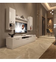 Decoraktiv Trendstyle 5DA Slm Tv Ünitesi Tv Sehpası - Parlak Beyaz
