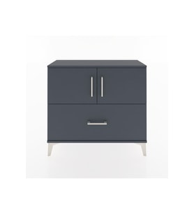 Arges Şifonyer 2 Raflı Tek Çekmeceli 2 Kapaklı 88x30x80 Antrasit-Antrasit