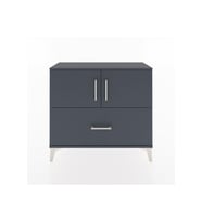 Arges Şifonyer 2 Raflı Tek Çekmeceli 2 Kapaklı 88x30x80 Antrasit-Antrasit