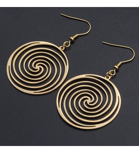 Kişiye Özel 925 Ayar Gümüş Spiral Küpe
