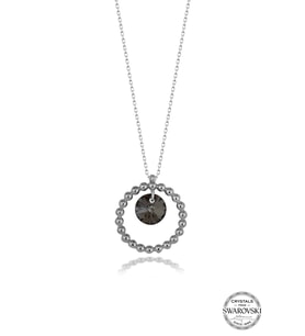Swarovski Crystal Kadın Aşk Halkası Gümüş Kolye