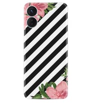 Tecno Spark 9T Kılıf Resimli Desenli Baskılı Silikon Strip Flowers 2 1409