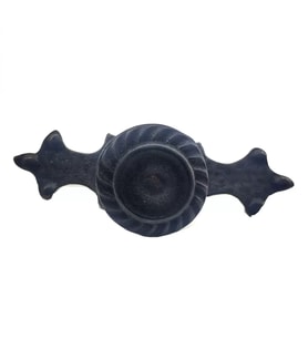 Antika Tarz Dekoratif Pirinç Çizgili Düğme - 35x100 Mm, Büyük, Oksit