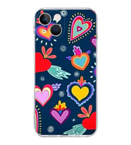 PrintiFy iPhone 13 Mini ile Uyumlu Retro Color 3  Kamera Korumalı Şeffaf  Kılıf