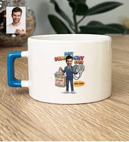 Kişiye Özel Karikatürlü Erkek Eczacı Lüks Fincan Tıp Bayramı Hediyesi