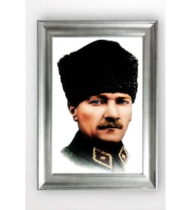 Gümüş Çerçeveli Atatürk Tablo a628