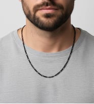 Siyah Renk Figaro Zincir Kolye