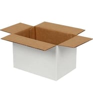 15x10x10cm Tek Oluklu Koli - Beyaz