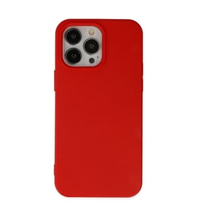 Apple İphone 14 Pro Max Kılıf Nano İçi Kadife Silikon - Kırmızı
