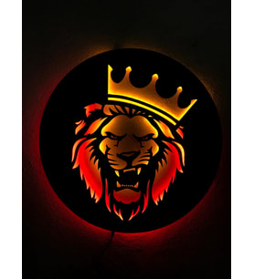 Aslan Led Işıklı Tablo