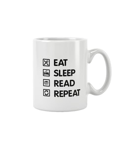 Eat Sleep Read Repeat Baskılı Kupa Bardak