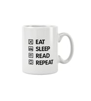 Eat Sleep Read Repeat Baskılı Kupa Bardak