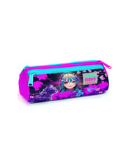 Coral High Kids Mor Pembe Anime Kedi Desenli Üç Bölmeli Kalem Çantası 22053
