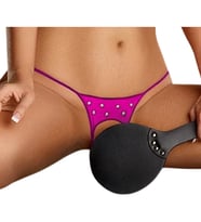 Desire in Motion Özel Ağ Açık Metalli Fantezi Kadın G String Tanga (Pembe)