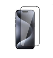 Apple iPhone 15 Uyumlu Zore 3D Rika Temperli Cam Ekran Koruyucu (Siyah)