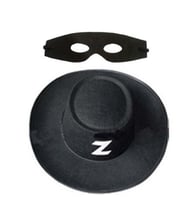 Periboia Zorro Şapka Maske Set Yetişkin (Karışık)