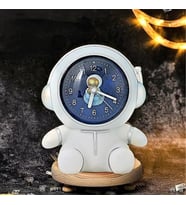 Astronot Şeklinde Kumbaralı Masa Saati 17*14cm -Beyaz