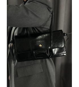 Kadın Çanta Vintage Baget Model Deri El Ve Omuz Çantası