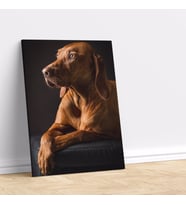 Kahverengi Sevimli Köpek Dekoratif Kanvas Tablo
