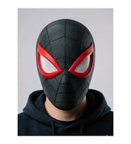 Miles Morales Spider-Man Profesyonel Cosplay Maskesi - Mıknatıslı ve Giyilebilir Özel Tasarım Kask