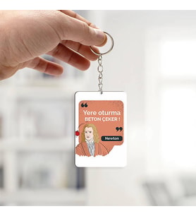 Newton Esprili Mesajlı Anahtarlık