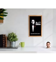 BK Gift Kişiye Özel Godfather Baba Tasarımlı Dekoratif Retro Ahşap Tablo-3