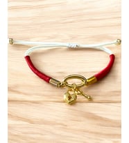 Handcraftedbyoz, Sevgililer Günü Özel, Bileklik Serisi (Kırmızı-Altın)