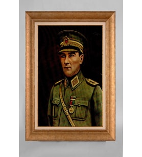Çerçeveli Paspartulu Atatürk Tablo a61 (Gold)