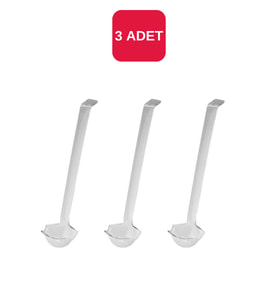 3'lü Şeffaf Sos Servis Kepçesi, 250mm, L No:2, Eşsiz Kalite
