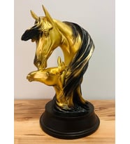 At ve Yavrusu Biblo Kırılmaya Dayanıklı 1. Kalite Salon & Ofis Heykeli (28 cm)