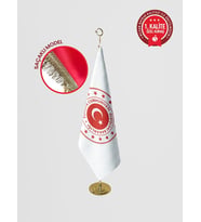 Dışişleri Bakanlığı Makam Bayrağı - Saçaklı Gold Set