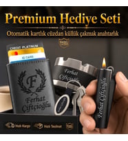 10 Farklı Tasarım Modeli Seçeneğiyle Hemen Kargo Sevgiliye Eşe Babaya Arkadaşa Hediye Seti - Mekanizmalı Otomatik Kartlık Cüzdan Clipper Çakmak Küllük ve Anahtarlık