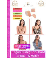 Yeni Ürün Suya Tere Dayanıklı Göğüs Kaldırıcı Dikleştirici Sabitleyici Şekillendirici Bant - 5 Metre