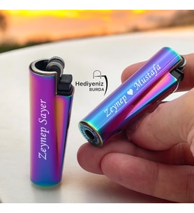 Çift Yön Baskı Avantajıyla Kişiye Özel Lüks Clipper Metal Çakmak