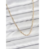 CM 14K Gold Renk Yassı Burgulu Model Kadın Kolye