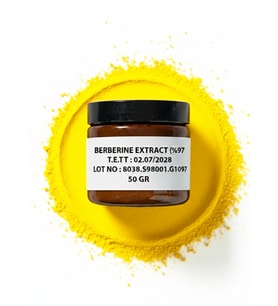 Berberine Extract %97 – Saf Bitkisel Ekstrakt  Hammadde  50 gr
