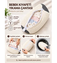 Fermuarlı Mikrofiber Bebek Çamaşır Yıkama Filesi - Hassas Eşya Koruyucu File