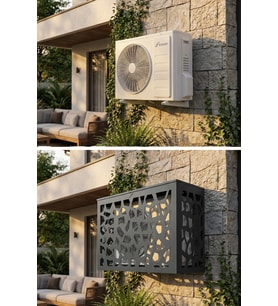 Klima Motoru/Dış Ünite Gizleme/Koruma Kafesi XS 7000 BTU - 9000 BTU 86X44X65(H) Alüminyum Stone