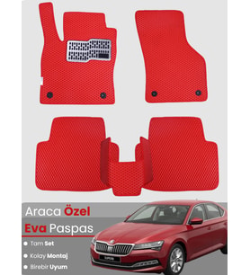 SKODA SUPER B (2015-2023) Uyumlu EVA Paspas Tam Set–Oto Paspas,Araca Özel,Kolay Montaj