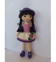 Menekşe Bebek Amigurumi Organik Oyuncak