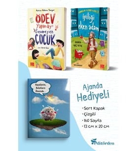 Ödev Yapmayı Sevmeyen Çocuk - Konuşan Kütüphane 1 İyiliği Eken Adam - Ajanda Hediyeli
