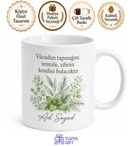 Detox Temalı Baskılı Kupa Bardak Hediye Porselen Özel Tasarım Mug