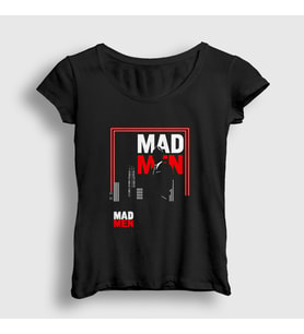 Presmono Kadın Siyah Poster Dizi Mad Men T-Shirt 477249tt