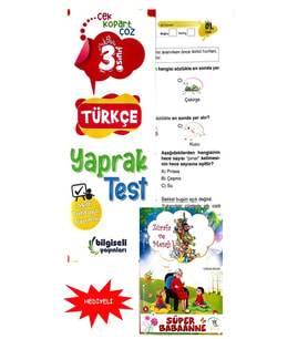 3.Sınıf Bilgiseli Türkçe Yaprak Test
