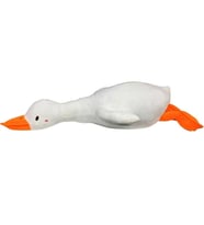 Sevimli Peluş Yatan Oyuncak Ördek 80 Cm Hediye Uyku Arkadaşı (Beyaz)