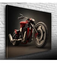 Kırmızı Concept Motosiklet Kanvas Tablo 50 x 70