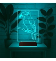 Luvivia Dekoratif Tukan Kuşu 3D Lamba - Masa Gece Lambası
