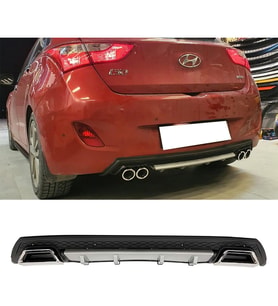 Hyundai i30 Gri Difüzör Çiftli Kare Egzoz Görünümlü D Tip Difizör 2007 - 2021
