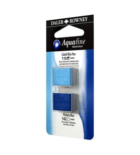 Daler Rowney Aquafine 1/2 Tablet Suluboya 2'li Set COBALT BLUE HUE/PHTHALO BLUE 
